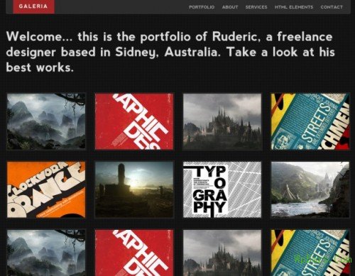 Galeria - Single Page WordPress Portfolio