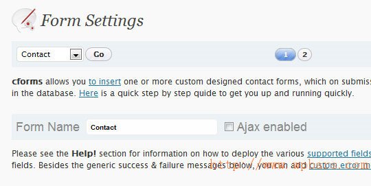 cForm II WordPress CMS Plugin