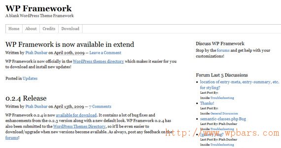 wp-framework-wordpress-theme-framework